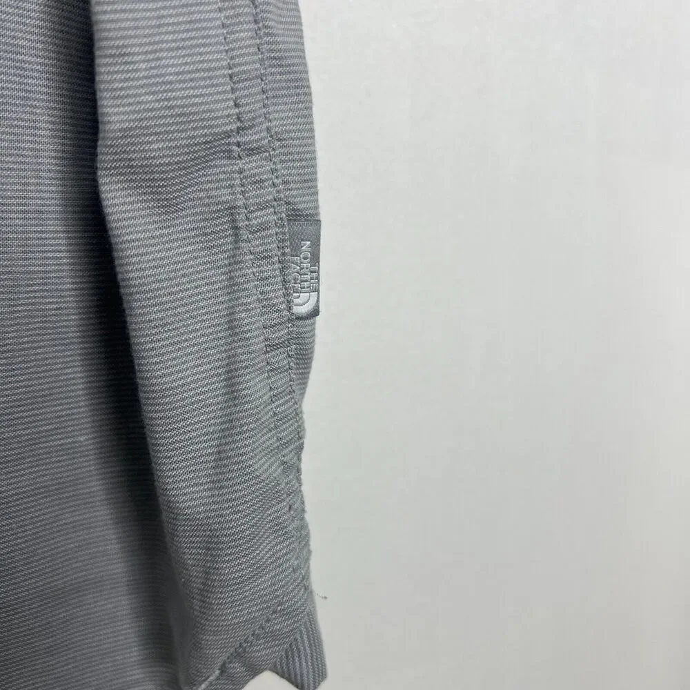North Face Men's Gray Short Sleeve Button-Up Shirt Size L